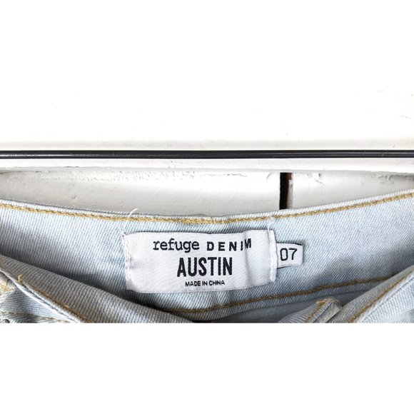 90s vintage light blue flare high rise denim jeans - Picture 5 of 6